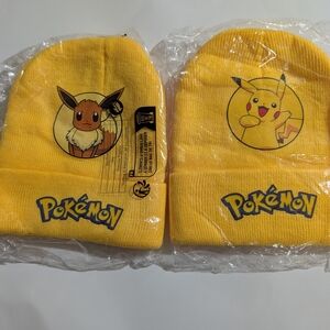 Yellow Kids Beanie Set